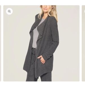 Barefoot Dreams Bamboo Chic Lite Circle Cardi, Grey, XS/S